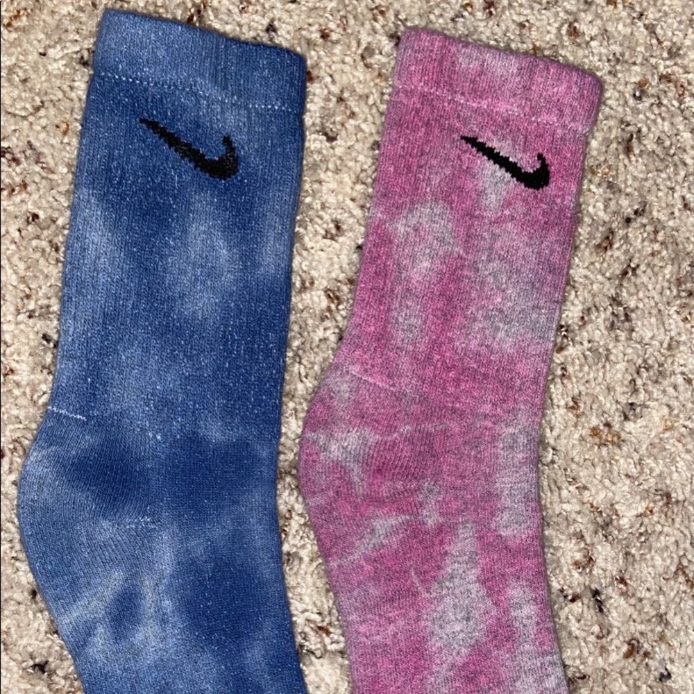 “America” Red, Grey & Blue Tie Dyed Nike Socks